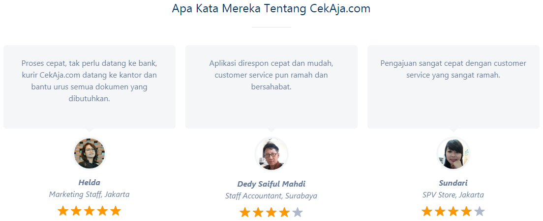 Ulasan Positif dari Peminjam Lain